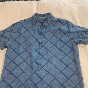 Tommy Bahama Blue Geometric Men's Shirt